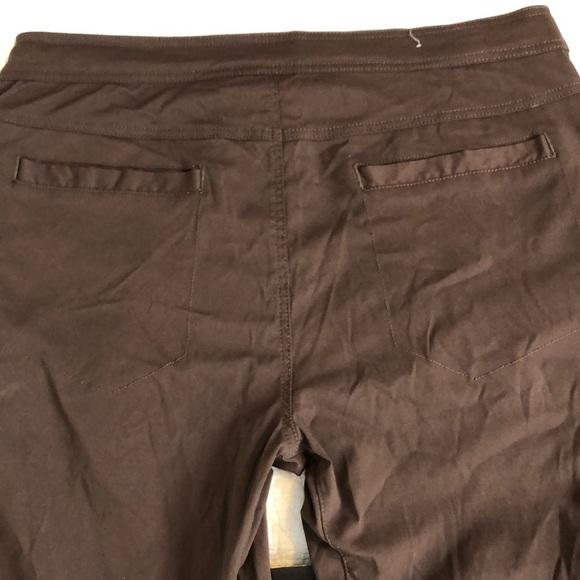 PRANA Women Brown Cropped Pants Size L - Picture 9 of 13